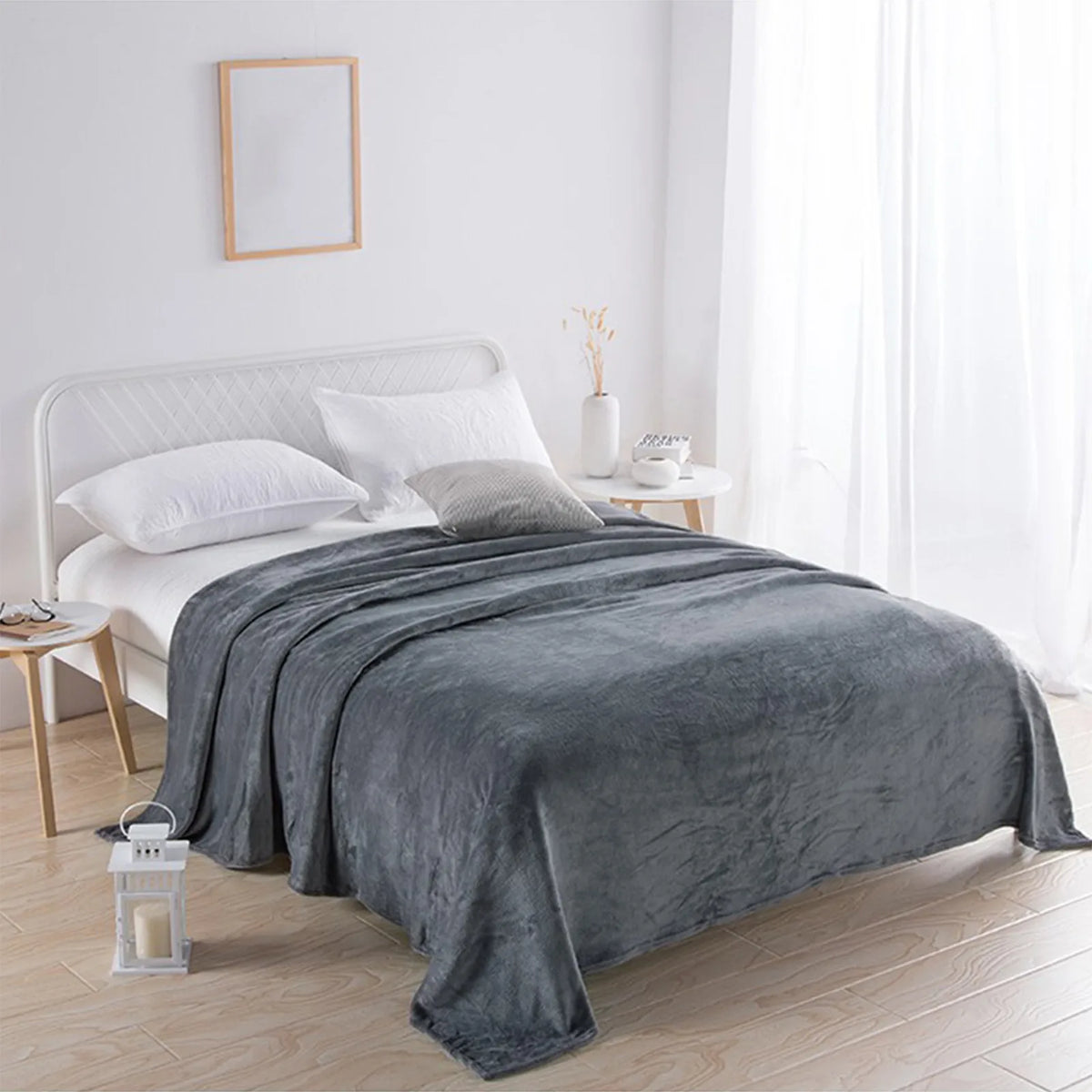 Cozy Coral Fleece Throw Blanket