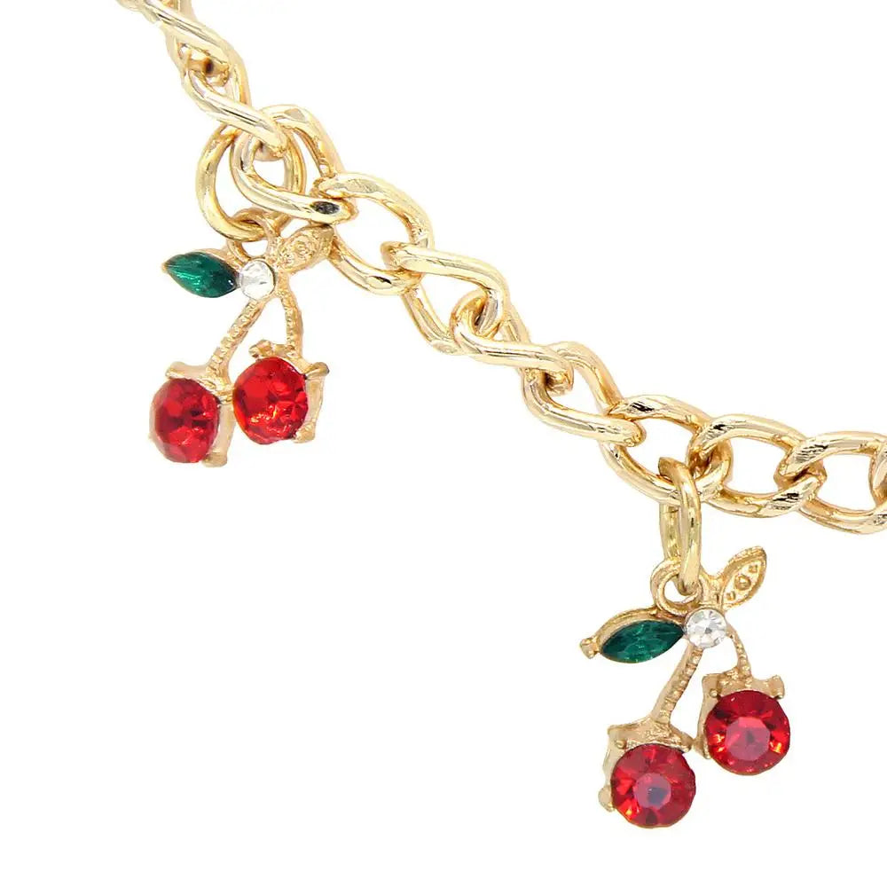 Cherry Charm Bag Chain with Pendant