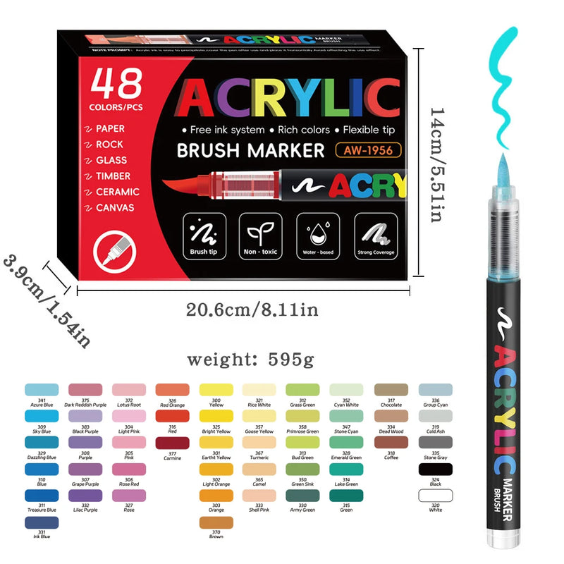 168-Color Acrylic Paint Marker Set