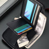 HOVIS Men's Slim Leather Wallet with Eagle Emboss and Zip Closure