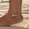 Personalized Double-Layer Name Anklet