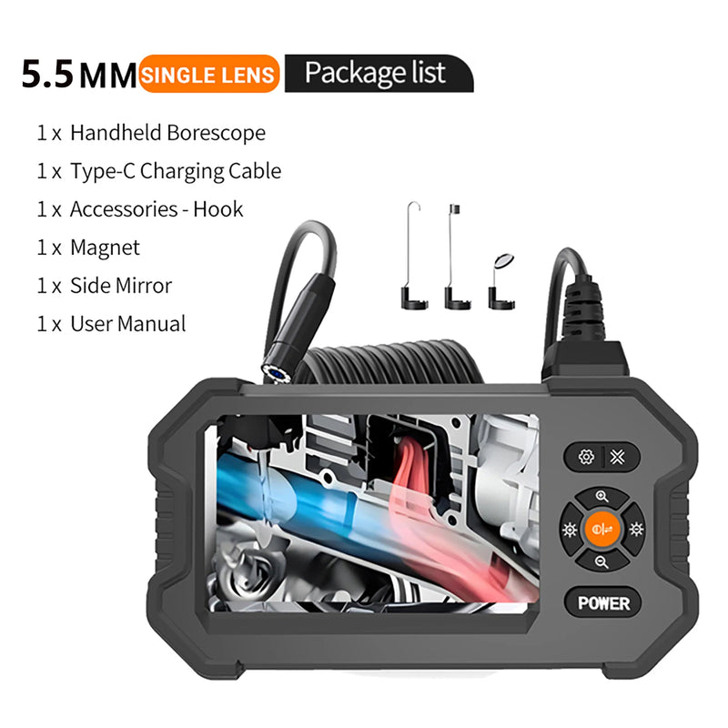 4.3" HD Waterproof Inspection Borescope Camera