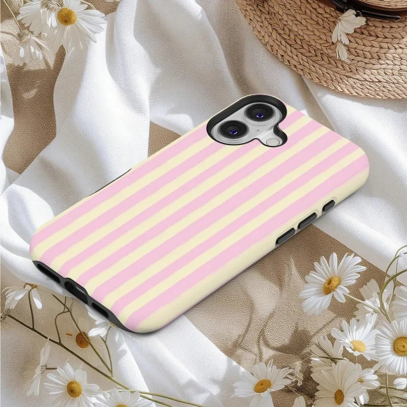 Striped Magnetic Phone Case with Dual-Layer Protection