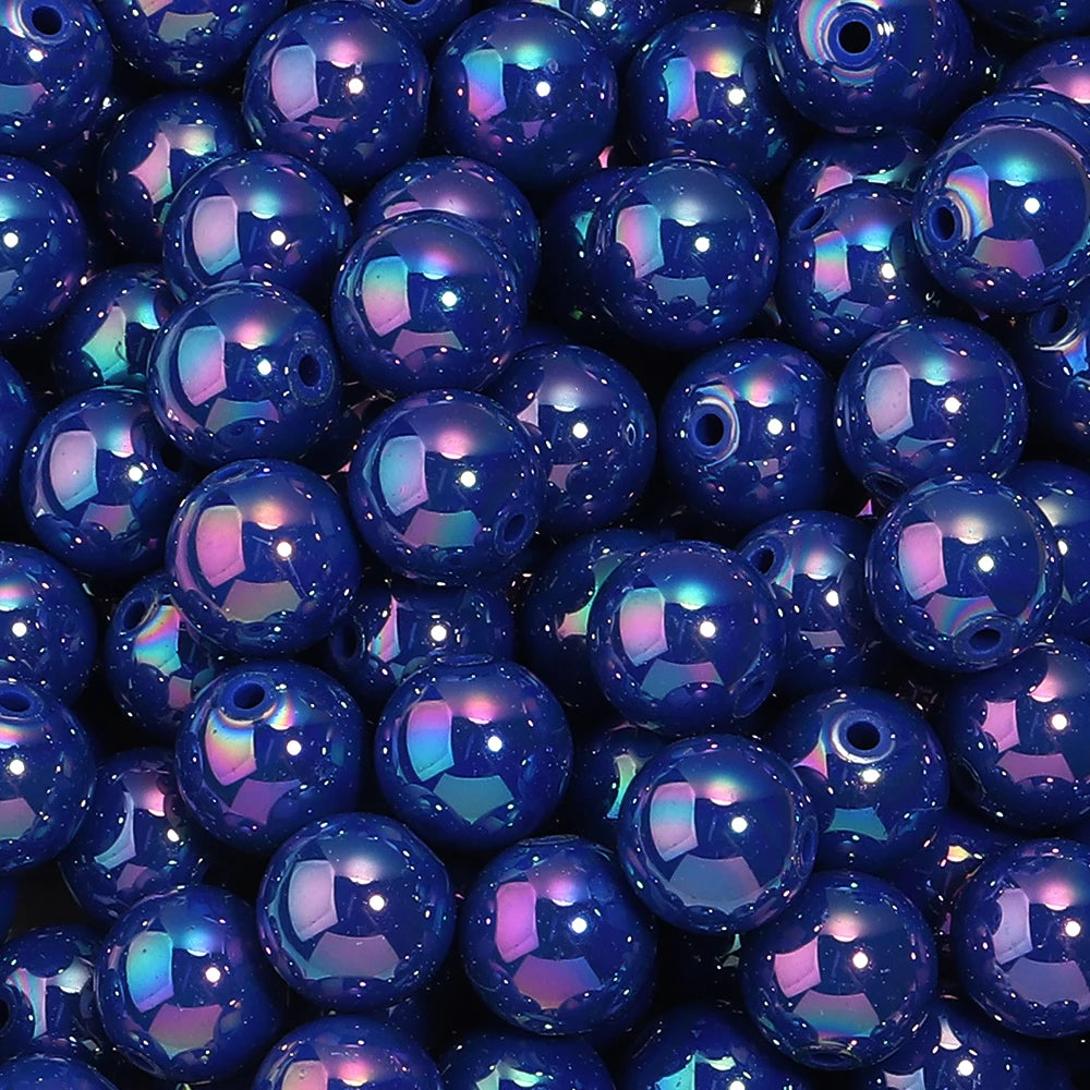 AB Color Acrylic Round Beads for Jewelry Making