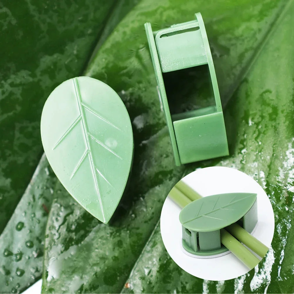Self-Adhesive Leaf-Shaped Plant Climbing Clips
