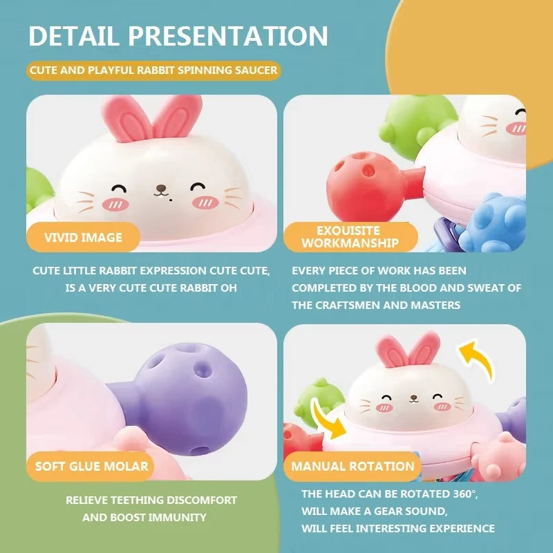 Montessori Sensory Baby Rattle and Teether Toy