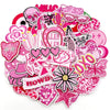 Assorted pink embroidered iron-on patches featuring various floral and decorative designs