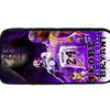 A black zippered pouch featuring a basketball theme with a player silhouette and text
