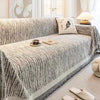 Thick Chenille Sofa Cover with Tassel Fringe — Scratch Resistant & Reversible