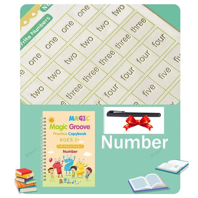 Reusable Grooved Handwriting Practice Book for Kids