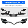 Universal Motorcycle Side Mirrors with Adjustable Winglets