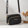 Quilted Crossbody Camera Bag with Wide Letter Strap