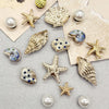 Beach-Themed Shoe Charms Set - 16 Pieces