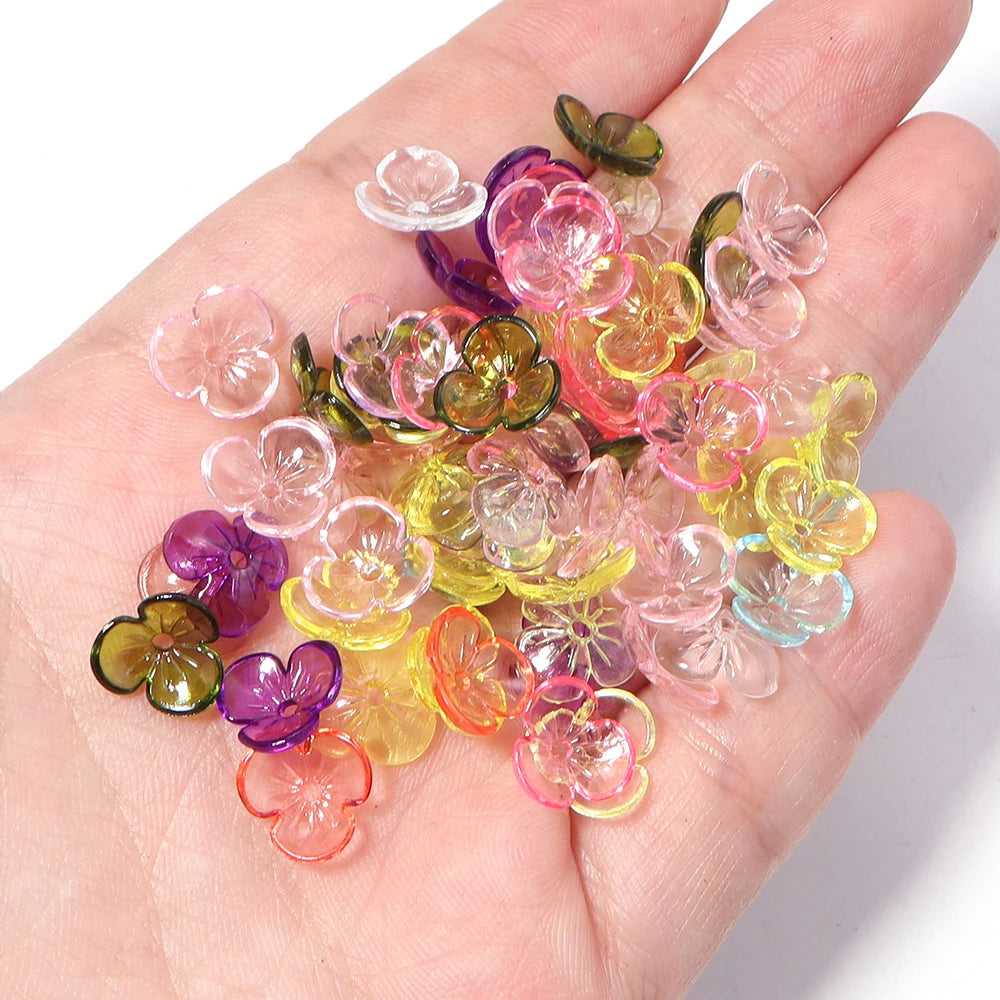 Floral Resin Bead Caps for Jewelry Making