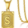 Initial Pendant Necklace in Stainless Steel