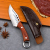 Cuchillo de Chef Forjado a Mano de Acero Alto en Carbono con Funda de Cuero