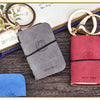 Mini PU Leather Journal Keychain with Keyring