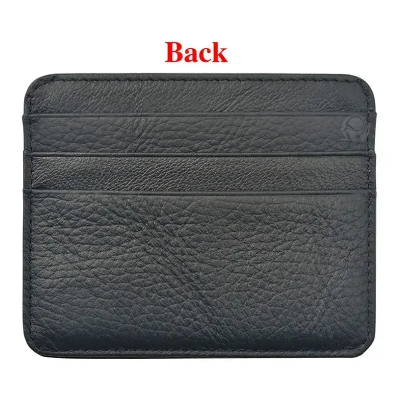 Slim Genuine Leather Card Holder Wallet