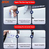 Demonstration of using an automotive touch-up paint pen to repair scratches on a white surface.