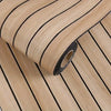 Roll of extra thick 3D wood grain self-adhesive wallpaper showing vertical wood planks.