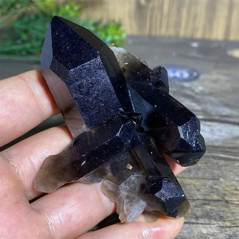 Natural Citrine & Smoke Quartz Crystal Cluster