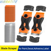A set of orange and black blade scrapers used for removing paint, decals, adhesives, and labels.