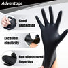 Heavy-Duty Black Nitrile Disposable Gloves (Latex-Free)