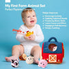 Interactive Plush Farm Barn with Stuffed Animals for Toddlers