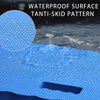 Close-up of a blue waterproof non-slip surface pattern for a foam kneeling pad or cushion.