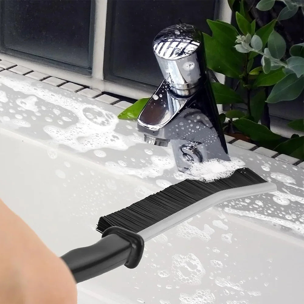 Hard-Bristled Crevice Cleaning Brush for Gaps and Corners