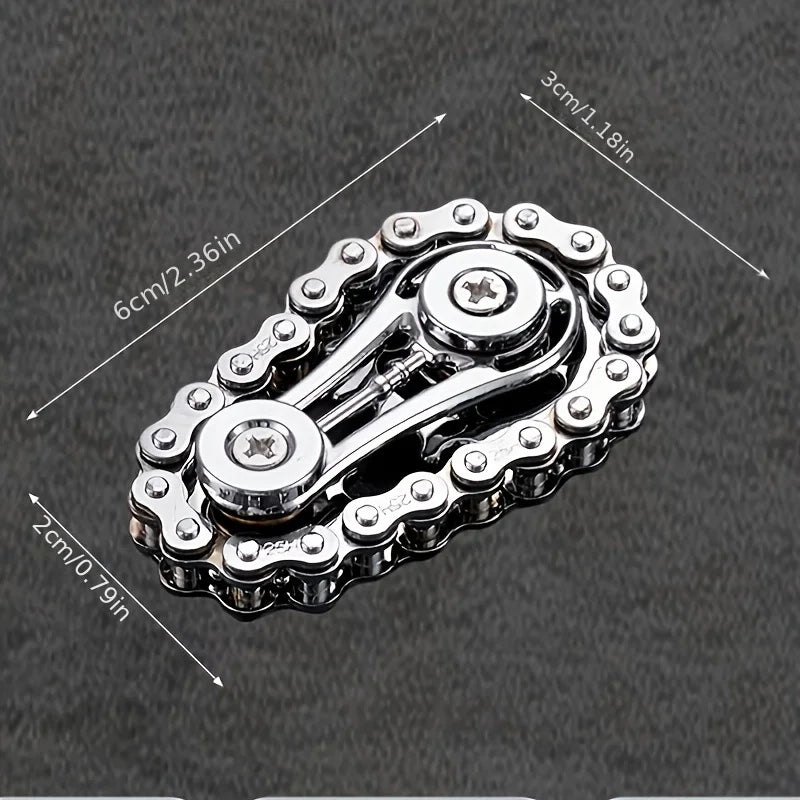Metal Chain Sprocket Fidget Spinner for Stress Relief