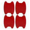 Four red carbon fiber car door handle protective covers