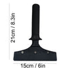 A black rubber squeegee with an anti-slip nylon handle shown against a white background.