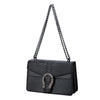 Women's Snake Print PU Leather Crossbody Bag with Chain Strap
