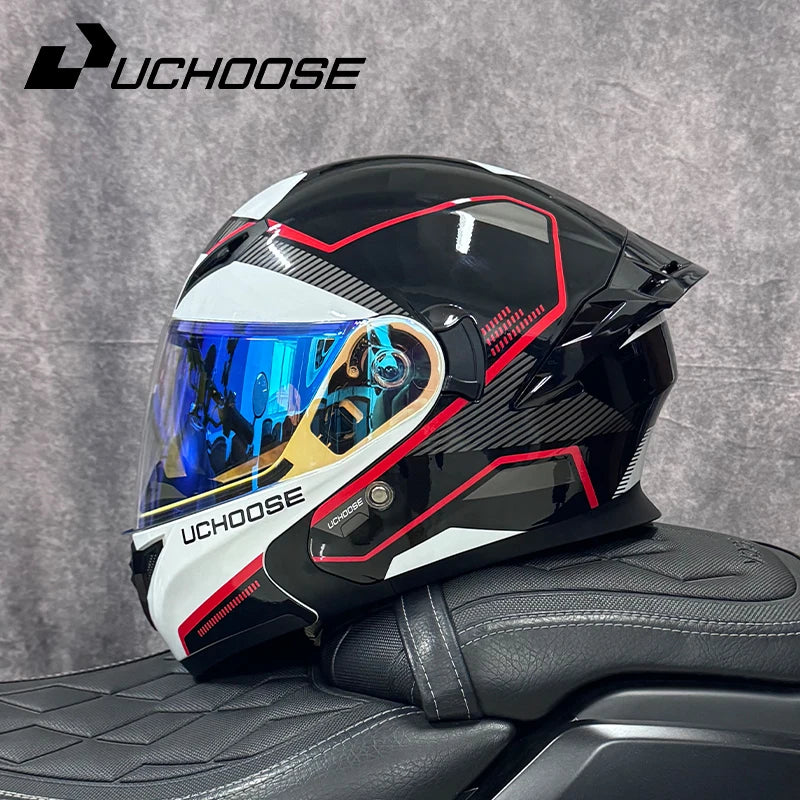 Modular Flip-Up Motorcycle Helmet with Removable Chin Guard