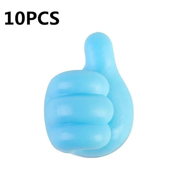 Silicone Thumb Wall Hooks for Cable Management and Organizing