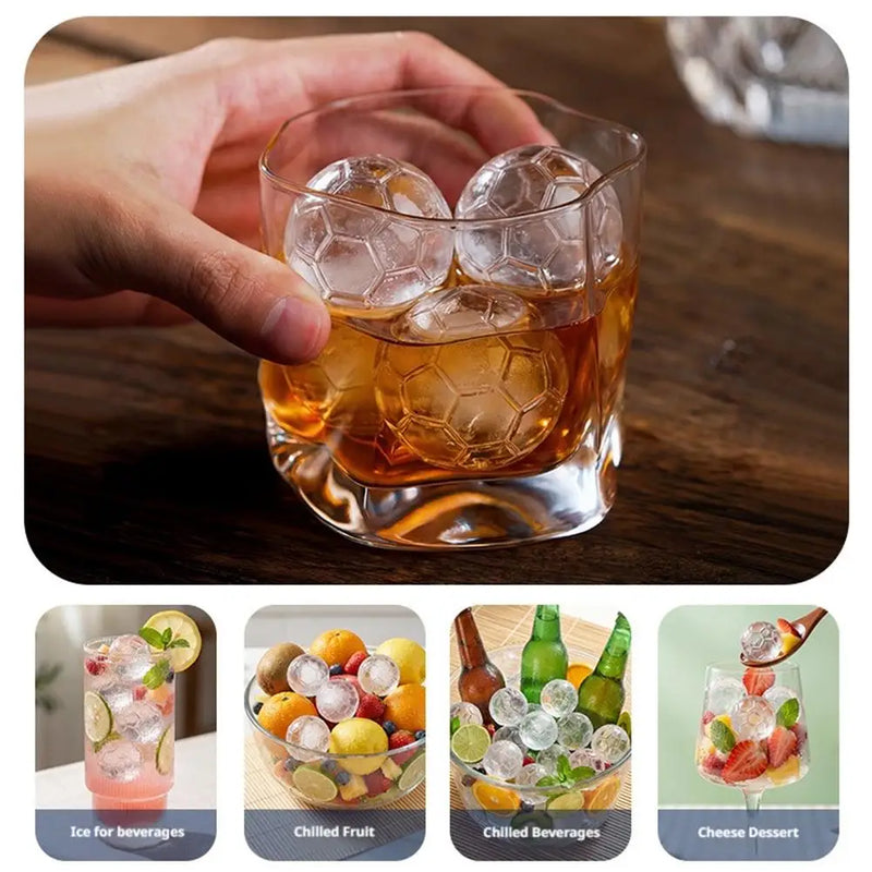 3D Soccer Ball Silicone Ice Cube Tray