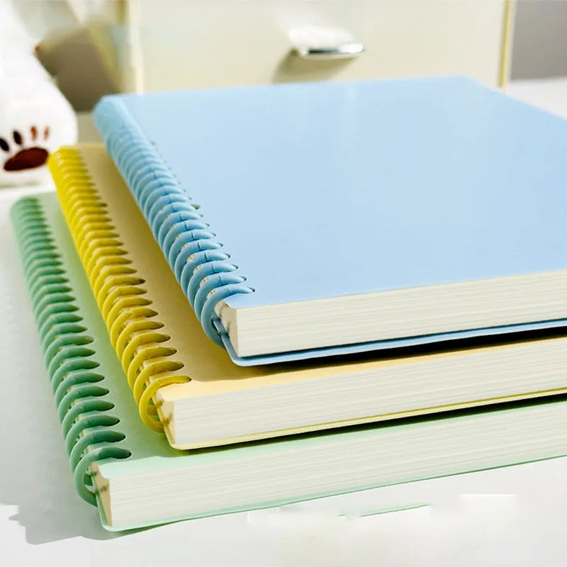 Macaron Detachable Spiral Notebook – 60 Sheets, A4/A5/B5