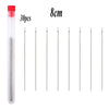 A set of 30 stainless steel beading needles for jewelry making packaged in a clear tube.
