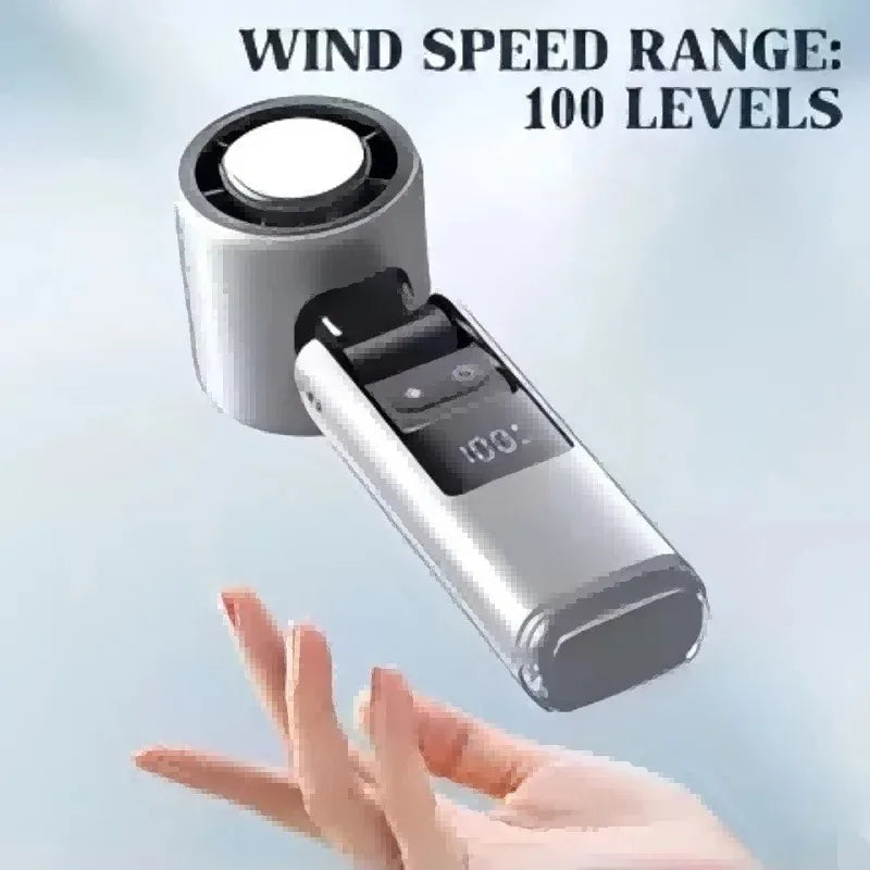Mini USB Rechargeable Turbo Fan with Digital Display