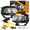 4 Inch LED Driving Lights with Amber DRL and Side Shooter