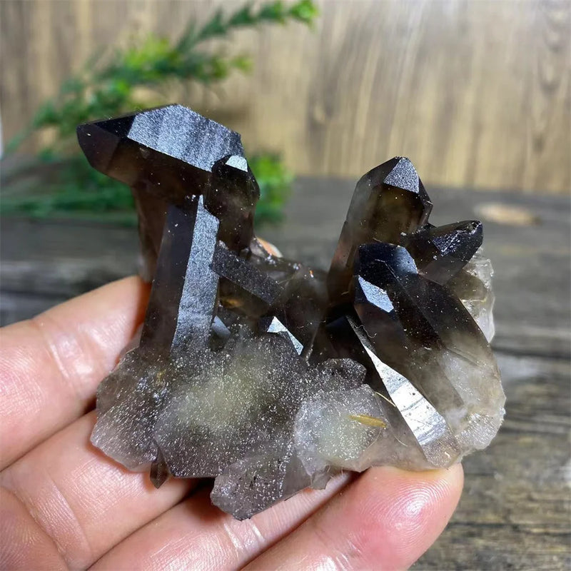 Natural Citrine & Smoke Quartz Crystal Cluster