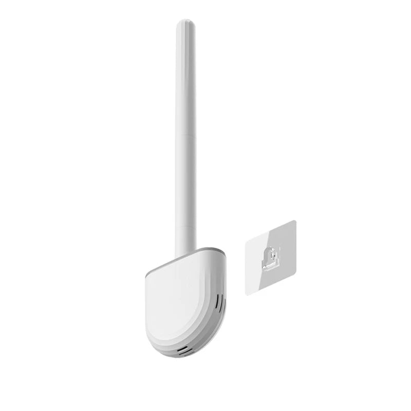 Silicone Toilet Brush with Wall-Mount Holder