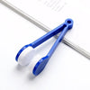 Blue portable double-sided glasses cleaning brush with white microfiber pads