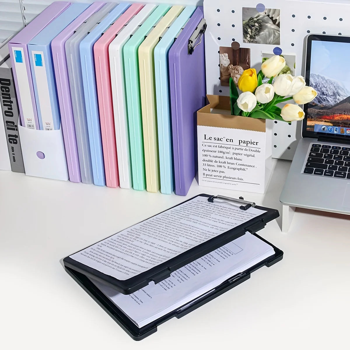 2-in-1 A4 Writing Board & Document Storage Box