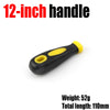 A black and yellow 12-inch handle for a T12 High Carbon Steel Flat File.