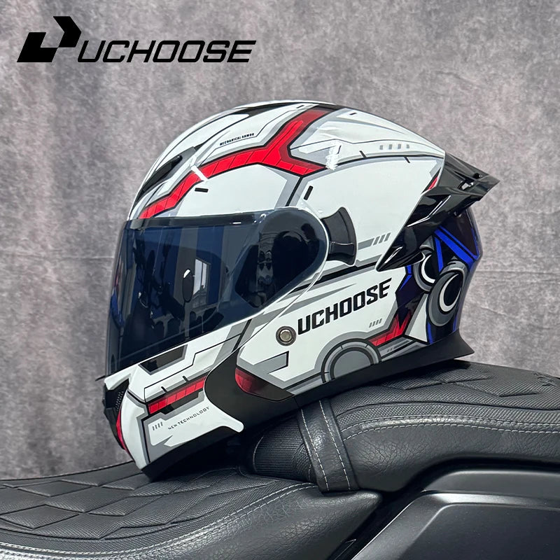 Modular Flip-Up Motorcycle Helmet with Removable Chin Guard