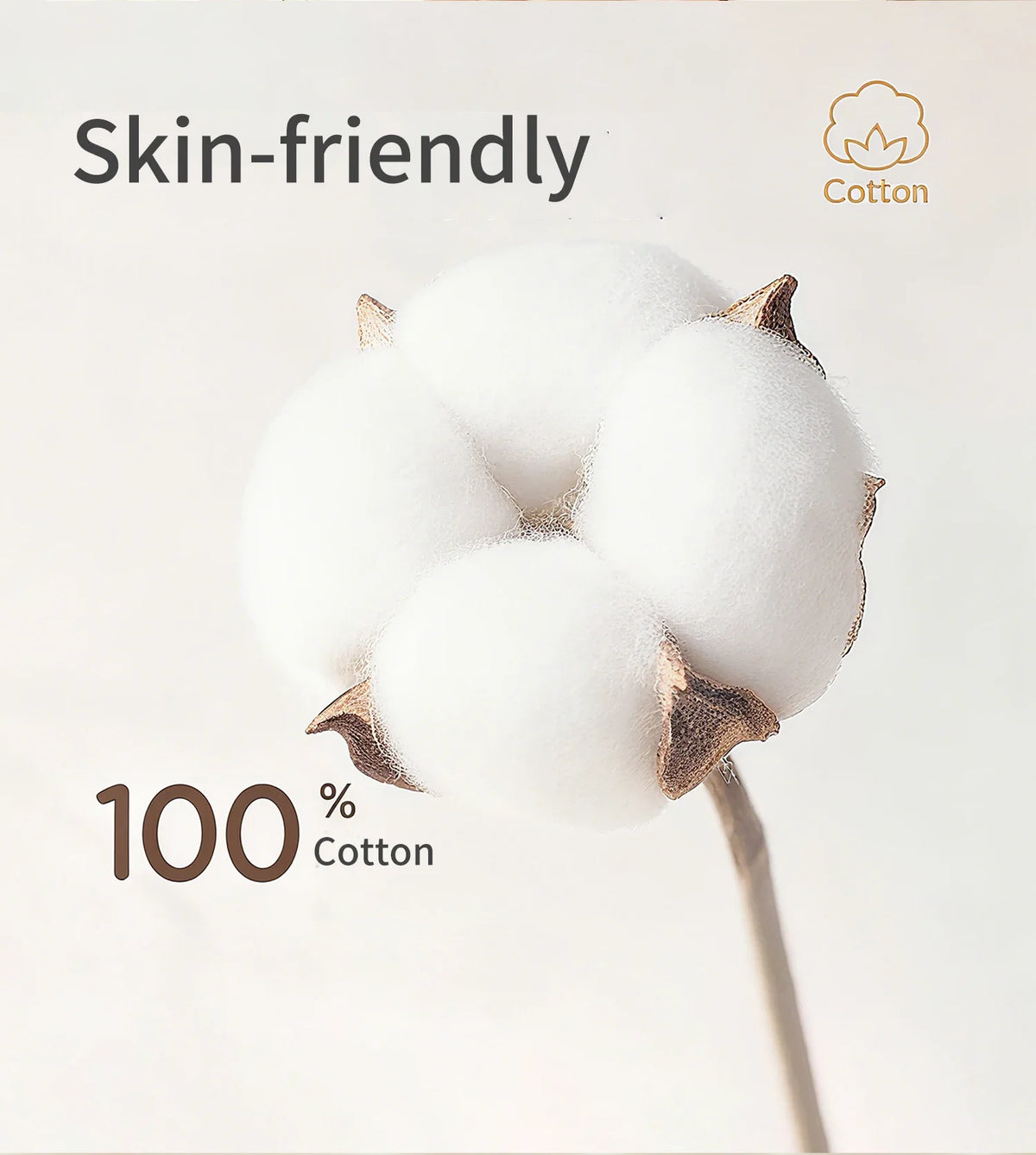 Close-up of white cotton balls used as a skin-friendly feeding accessory or bib.