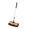 A kids broom and dustpan set with an adjustable mop, featuring a brown bristles head.