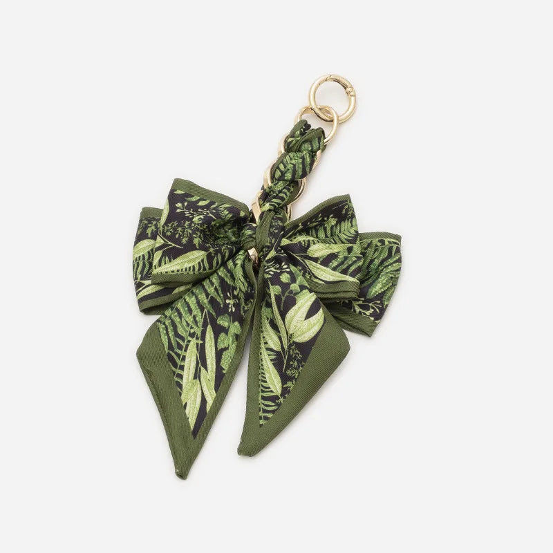 Elegant Bow Chain Bag Strap with Hanging Charm